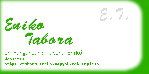 eniko tabora business card